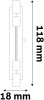 Avide LED 10W R7S 23x118mm WW 3000K Dimmelhető