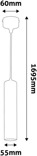 Avide Függeszték GU10 Lámpatest Kerek Fehér 170mm