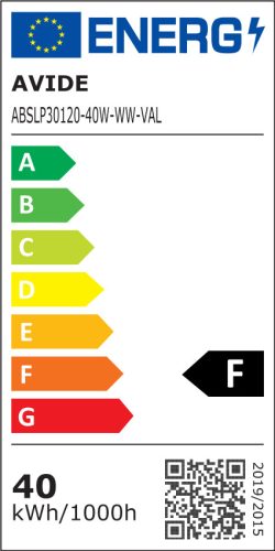 Avide LED Panel 30x120cm 40W WW 3000K 100lm/W Value Range