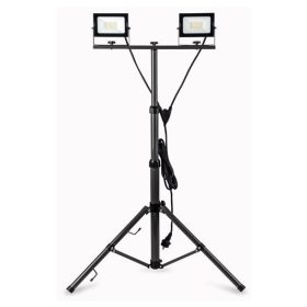   Avide LED Reflektor Slim SMD 2x20W NW 4000K 2 fej Tripoddal, állványos reflektor
