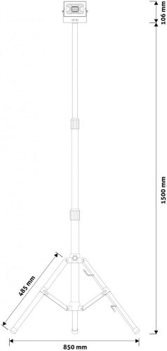 Avide LED Reflektor Slim SMD 20W NW 4000K 1 fej állvánnyal
