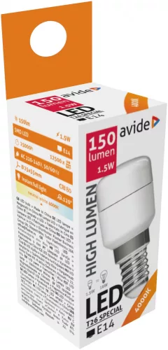 Avide LED 1.5W T26 NW 4000K