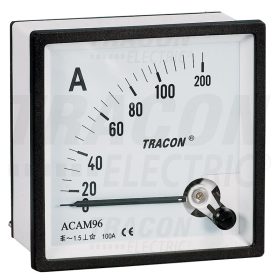   Tracon Analóg váltakozó áramú ampermérő közvetlen méréshez 96×96mm, 5A AC