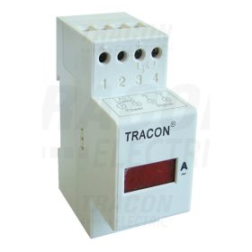   Tracon Sínre pattintható digitális váltakozó áramú ampermérő 10A AC, Us=230V