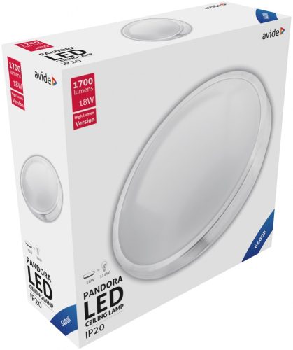 Avide LED Mennyezeti Lámpa Pandora (ALU) 18W 330*100mm CW 6400K