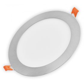   Avide LED Beépíthető Kerek Mennyezeti Lámpa ALU Szatén Nikkel 12W NW 4000K