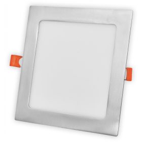   Avide LED Beépíthető Négyzetes Mennyezeti Lámpa ALU Szatén Nikkel 6W NW 4000K