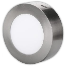   Avide LED Falra Szerelhető Kerek Mennyezeti Lámpa ALU Szatén Nikkel 6W NW 4000K