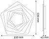 Avide Design Mennyezeti Lámpa Eliza 83W(41.5+41.5) RF Távirányítóval