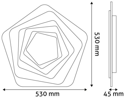 Avide Design Mennyezeti Lámpa Eliza 83W(41.5+41.5) RF Távirányítóval