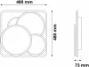 Avide Design Mennyezeti Lámpa Brees 90W (45+45) RF Távirányítóval