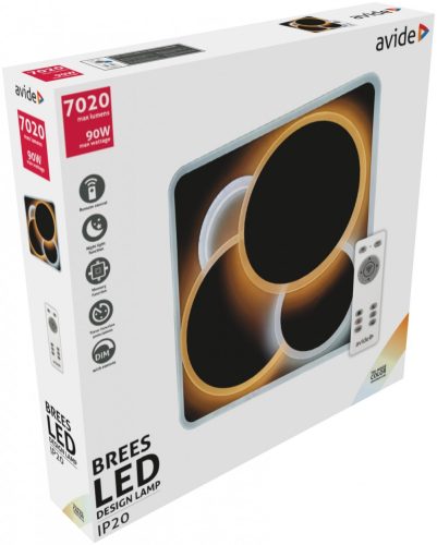 Avide Design Mennyezeti Lámpa Brees 90W (45+45) RF Távirányítóval