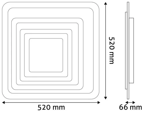 Avide Design Mennyezeti Lámpa Nansy-3D 81W(40,5+40,5) RF Távirányítóval