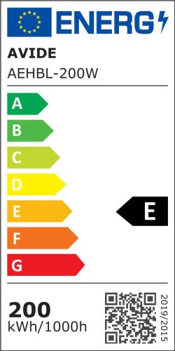 Avide LED Highbay Lámpa 200W 384pcs SMD2835 110lm/W 120°, 22000lm 5000K, csarnokvilágító lámpatest