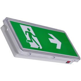   Avide Exit Fény felületre szerelhető vízszintes plexivel IP65, állandó üzemű