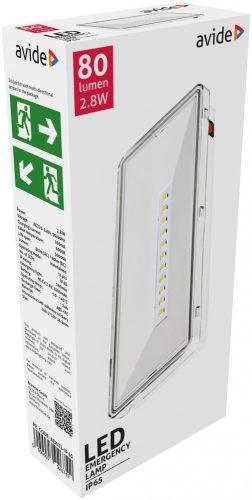 Avide Exit Fény felületre szerelhető IP65, vészvilágító kijáratmutató lámpatest