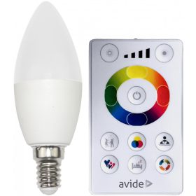   Avide Smart LED Candle 5.5W RGB+W 2700K IR Távirányítóval