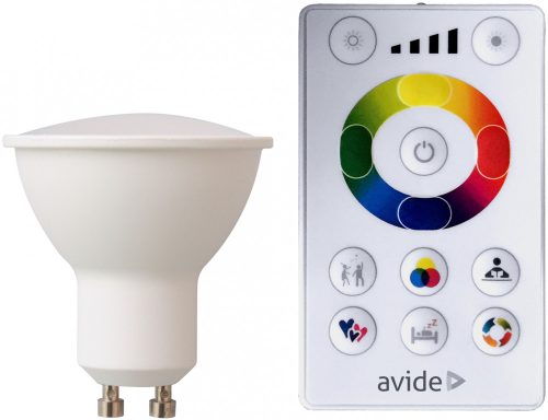 Avide Smart Led Gu10 4.5W Rgb+W 2700K Ir Távirányítóval