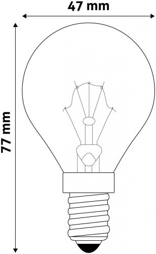 Speciális Izzó P45 40W E14 WW (Avide hőálló)
