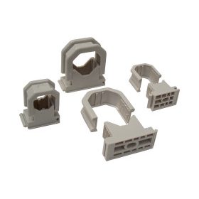   Tracon Kábel- és csőrögzítő, sorolható, szürke d=19-26mm, PA6.6