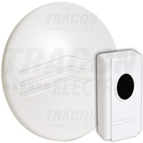   Tracon Vezeték nélküli csengő, kerek, 1 adó, 1 vevő 2×AA, 1×CR2032, IP44, 100m, 32 music