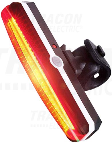 Tracon Akkumulátoros LED bicikli lámpa, hátsó, piros 1,5 W,  3.7V 500 mAh, 100 lm, 2 h, IP65