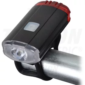   Tracon LED biciklilámpa, első-hátsó világítással 2W; 5000K;  3,7 V / 800 mAh, 150lm, IP54, 2/5h