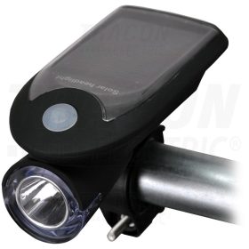   Tracon Napelemes LED biciklilámpa 3W, 6000K, 1200mAh Li-Ion, 200lm, IP64, 6h