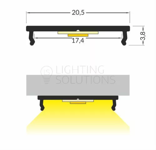 TOPMET LED profil FIX16 1000 mm natúr