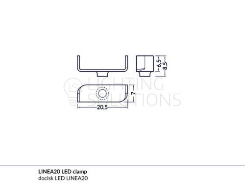 TOPMET rögzítő LED LINEA20 fehér 