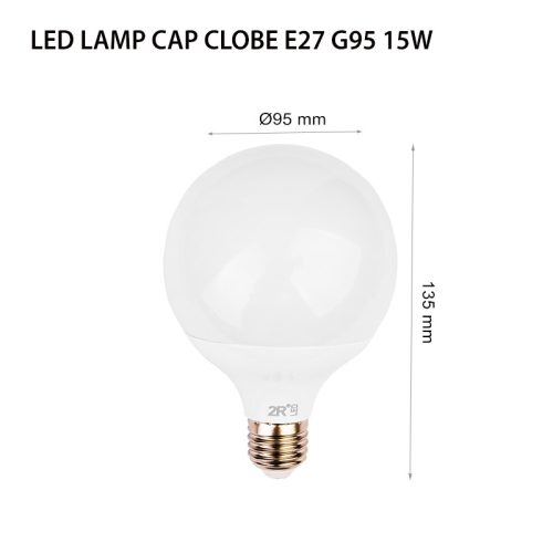 LED CAP GLOBE G95 E27 15W 3000K körte fényforrás