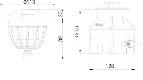 FIBERLI CF1Y03 DOUBLE SIDED 4W 430LM 4000K IP67 IK10