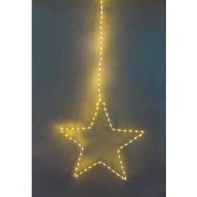 LED karácsonyi ablakdísz, csillag, elemes
