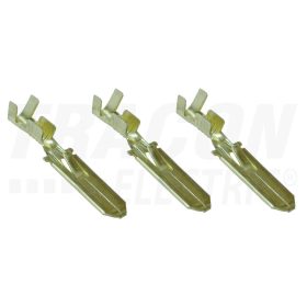  Tracon Szig.tlen rátolható csatlakozó csap, sárgaréz, rögz.csapos 6,3×0,8mm, 1-2,5mm2