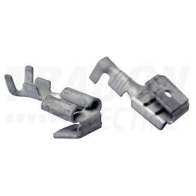   Tracon Szigeteletlen rátolható csatlakozó csap+hüvely, ónozott réz 6,3×0,8mm, 1-2,5mm2
