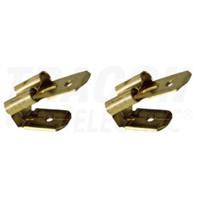   Tracon Szigeteletlen rátolható csatlakozó csap+hüvely, sárgaréz 6,3×0,8mm, 1-2,5mm2
