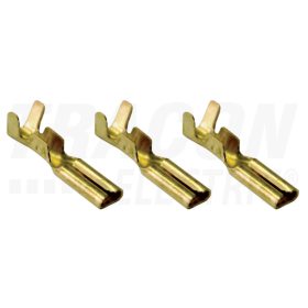  Tracon Szigeteletlen rátolható csatlakozó hüvely, sárgaréz 2,8×0,5mm, 0,5-1mm2