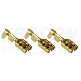   Tracon Szig.tlen rátolható csatl. hüvely, sárgaréz, rögz.csapos 6,3×0,8mm, 1-2,5mm2