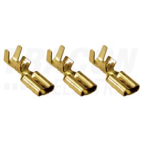   Tracon Szigeteletlen rátolható csatlakozó hüvely, sárgaréz 6,3×0,8mm, 1-2,5mm2