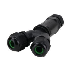   Tracon Tömítőszelencés kábeltoldó, Y-elágazó 0.5-4 mm2, IP68, PC+PA6.6, 5P, 450VAC, 24A