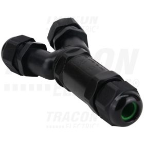   Tracon Tömítőszelencés kábeltoldó, Y-elágazó 0.5-4 mm2, IP68, PC+PA6.6, 3P, 450VAC, 24A