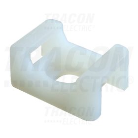   Tracon Csavarozható, 2oldalt fűzhető kábelkötegelő talp, natúr 23×16mm, d=6,3mm, PA6.6