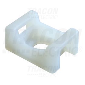   Tracon Csavarozható, 2oldalt fűzhető kábelkötegelő talp, natúr 12.8×7mm, d=3.3mm, PA6.6