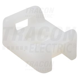   Tracon Csavarozható, 2oldalt fűzhető kábelkötegelő talp, natúr 16×11mm, d=3.5mm, PA6.6