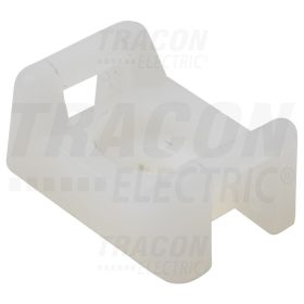   Tracon Csavarozható, 2oldalt fűzhető kábelkötegelő talp, natúr 26×16mm, d=5mm, PA6.6