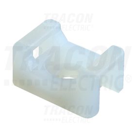   Tracon Csavarozható, 2oldalt fűzhető kábelkötegelő talp, natúr 15×10mm, d=3.5mm, PA6.6