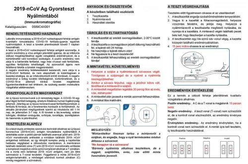 2019-nCoV Ag Saliva nyalókás gyorsteszt