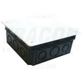   Tracon Perforált kötődoboz süllyesztett, négyzetes, fekete 100(116)×51.5mm