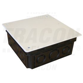   Tracon Perforált kötődoboz süllyesztett, négyzetes, fekete 150(166)×65.3mm