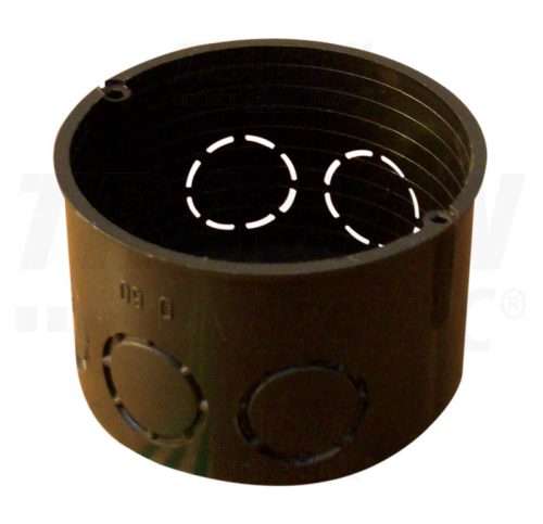 Tracon Perforált szerelvénydoboz süllyesztett, sima, fekete 62×40mm
